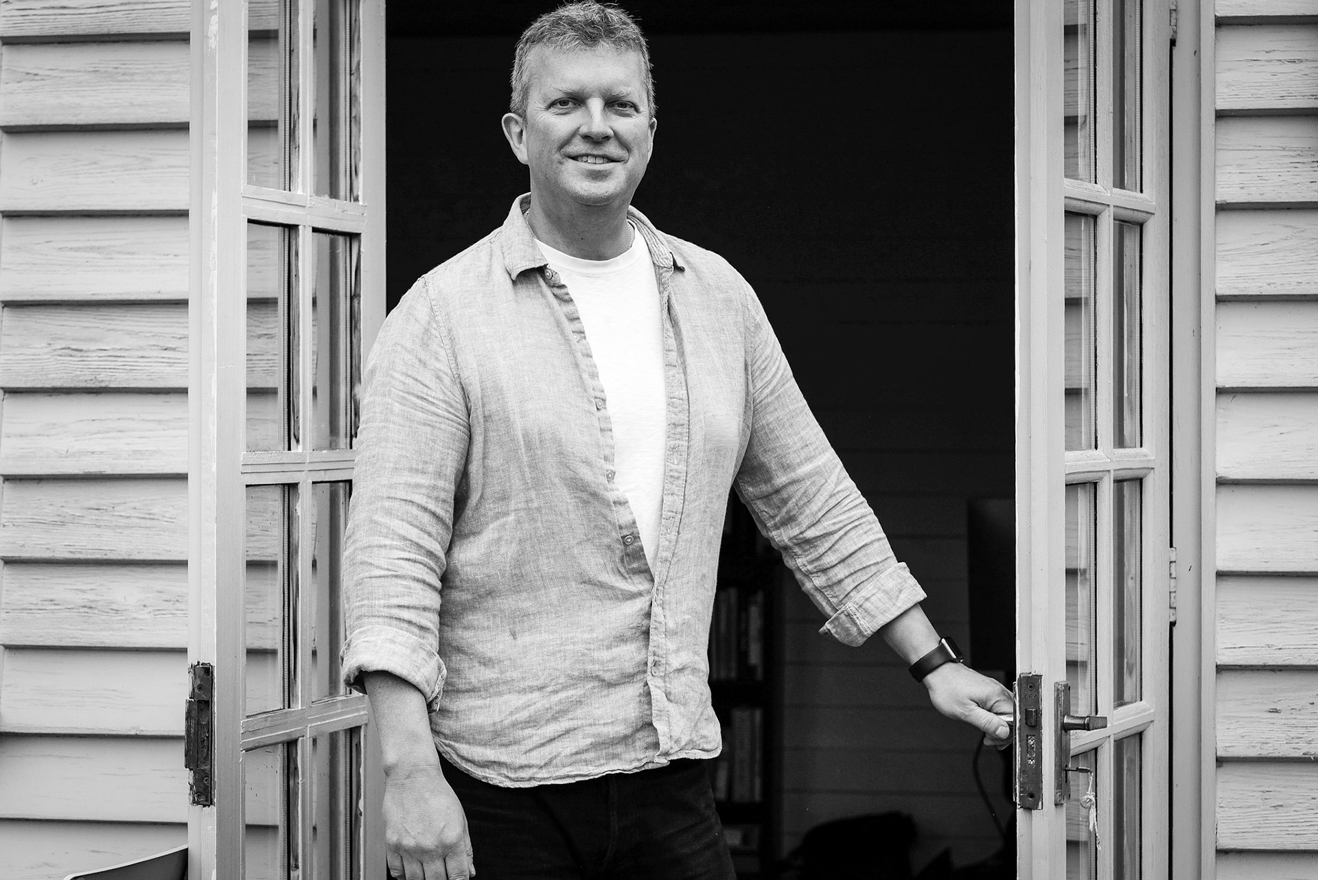 Matt Read in front of his office